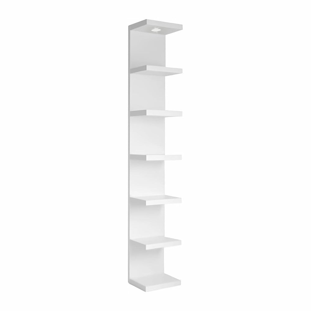 LitaEther Versatile 7 Tier Wall Shelf Unit,White Lack Wall Shelf,Display Floa...