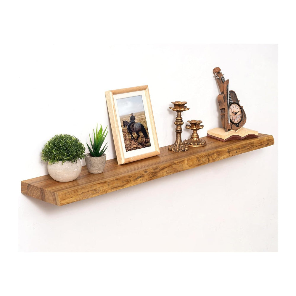 Marsmiles 40 inch Floating Shelves for Wall Elm Wood Live Edge Shelves Wall M...