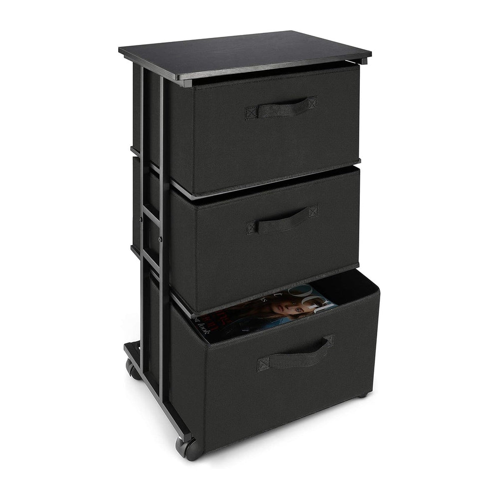 MAX Houser Dresser Storage with 3 Drawers, Fabric Dresser Tower, Vertical Sto...
