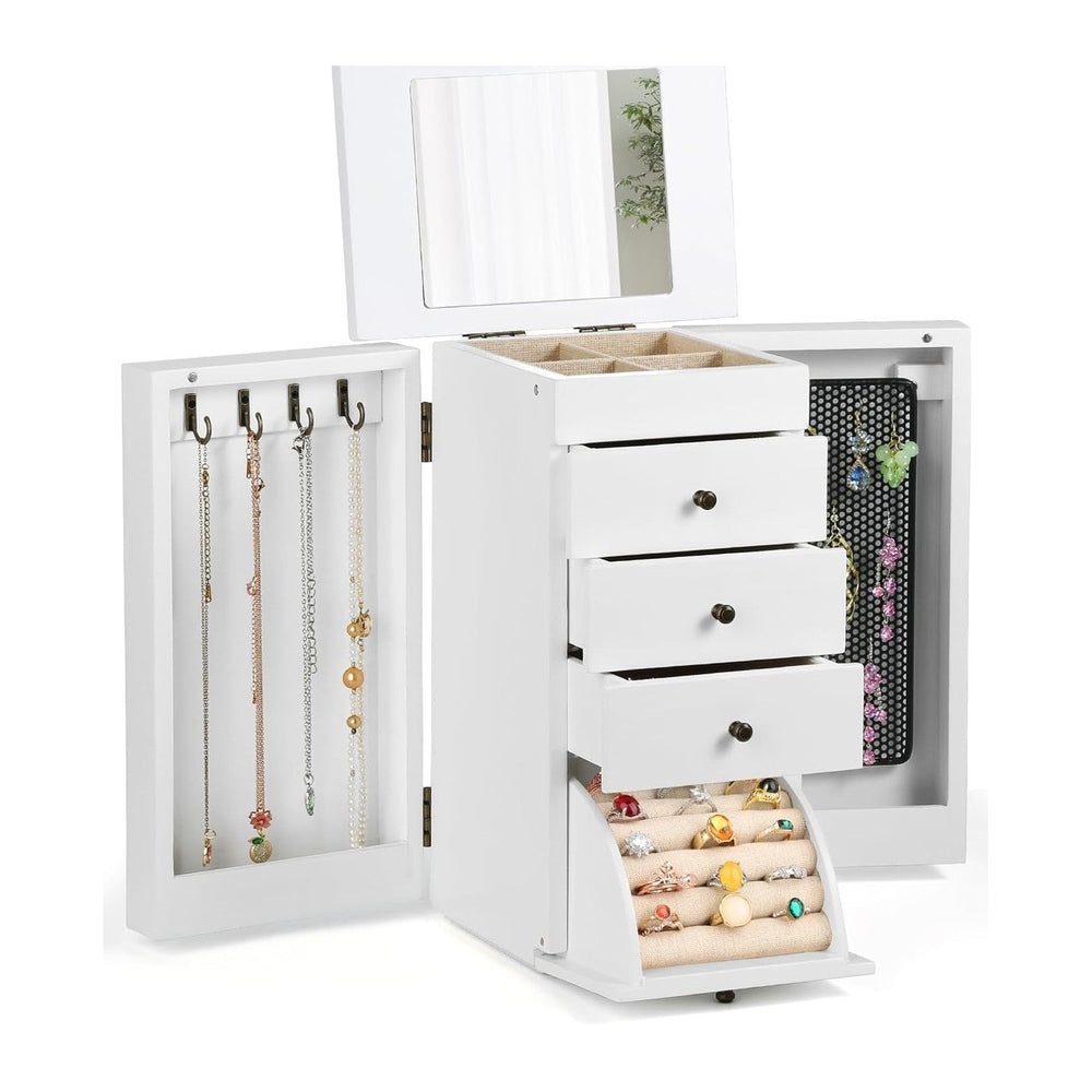Meangood Jewelry Box Jewelry Organizer, 5-Layer Wooden Jewelry Organizers and...