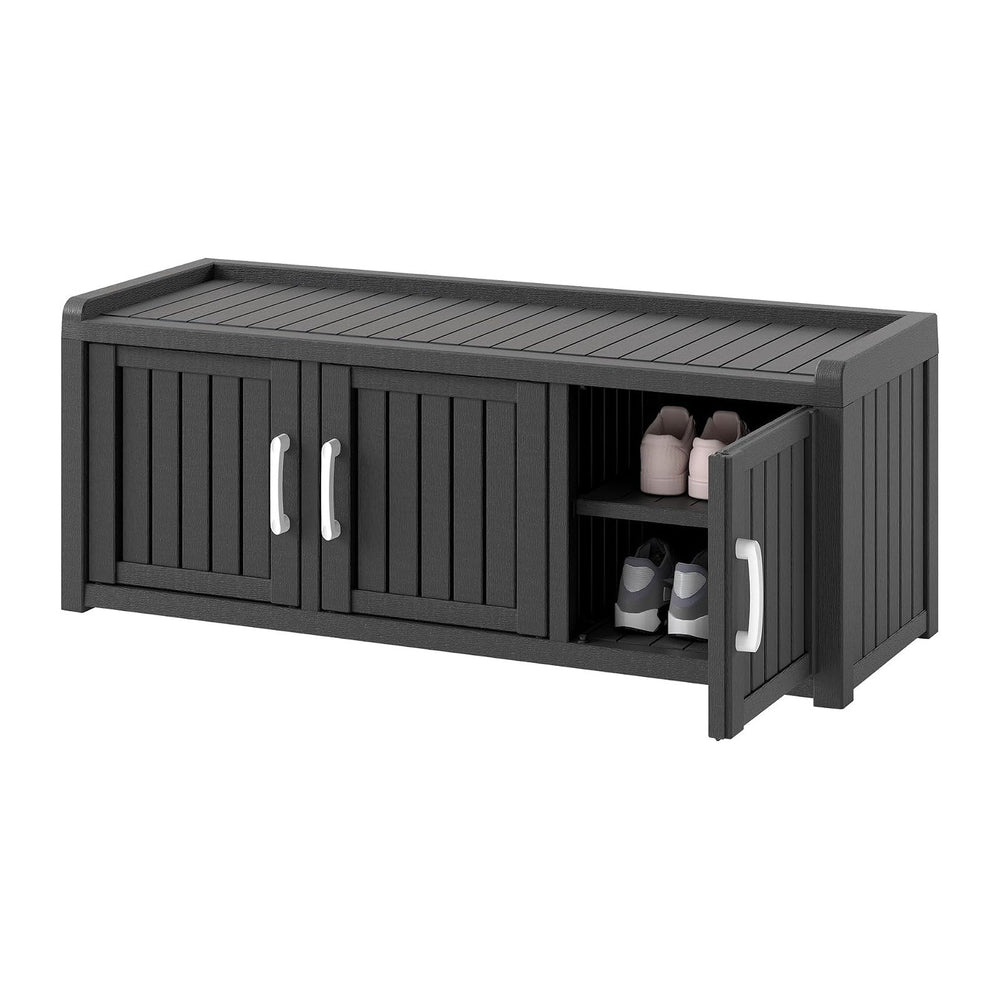 NUNU LAB Shoe Storage Cabinet, Waterproof Shoe Organizer with Adjustable Shel...