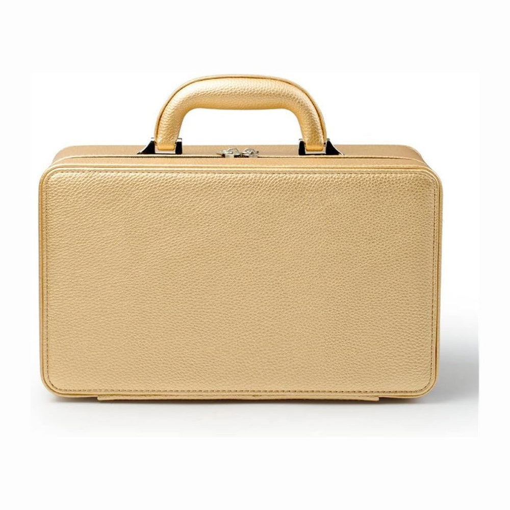 Oirlv Gold Leather Jewelry Box Handmade Travel Jewelry Organizer Storage Case...