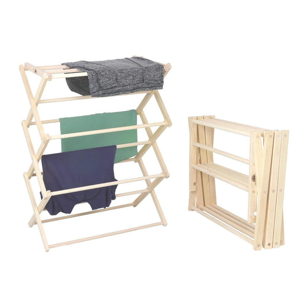Pennsylvania Woodworks Premium American Maple Clothes Drying Rack - Handcraft...