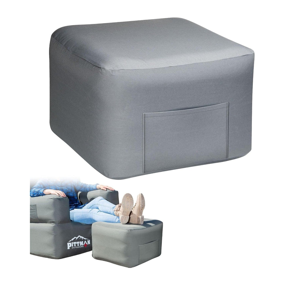 Pittman Inflatable Ottoman Foot Rest for Camping - Outdoor Pouf Ottoman is Wa...