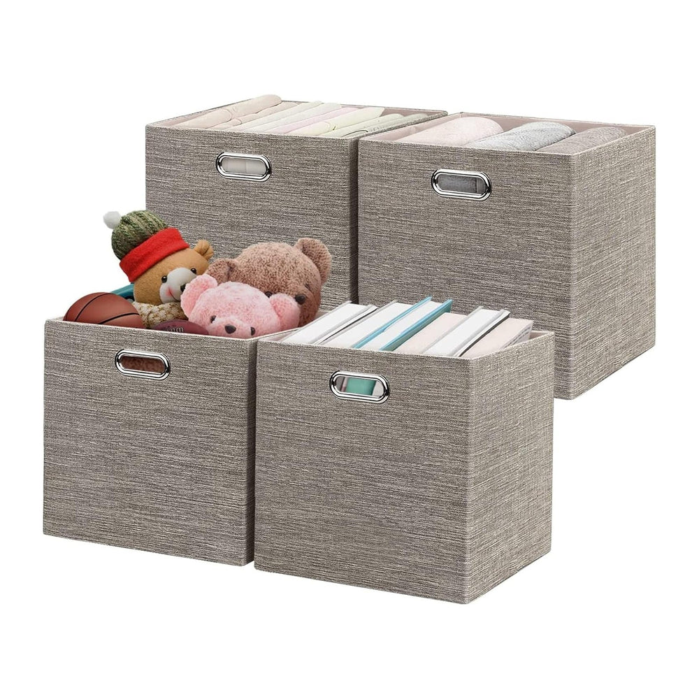 Posprica 3X Thicker Fabric Storage Cubes 13 inch Collapsible Storage Bins for...