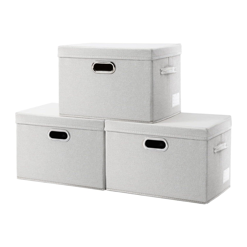 PRANDOM Large Collapsible Storage Bins (3-Pack)