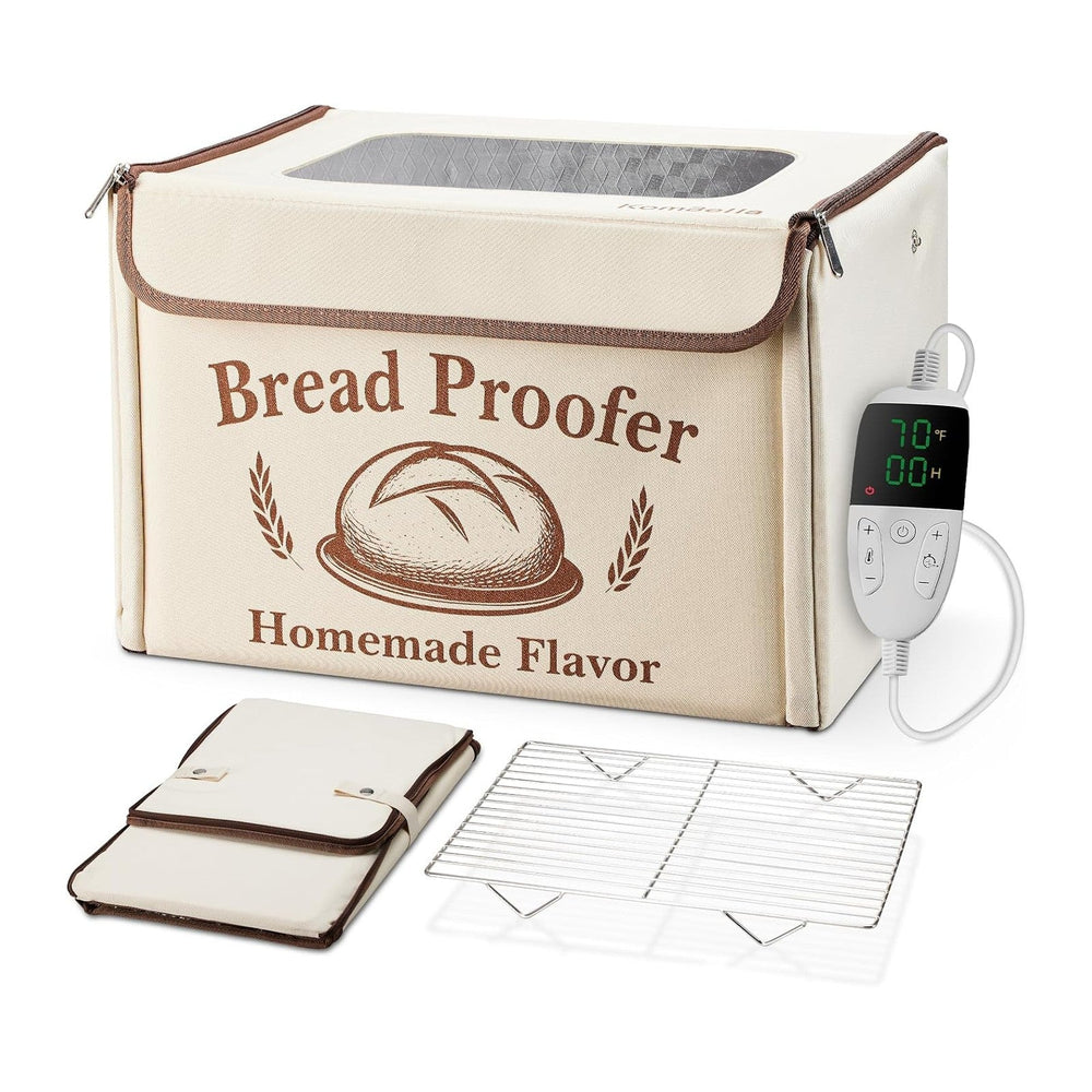 Proofing Box - Foldable Proofing Bread Box with 68-122°F Temp Control & 4...