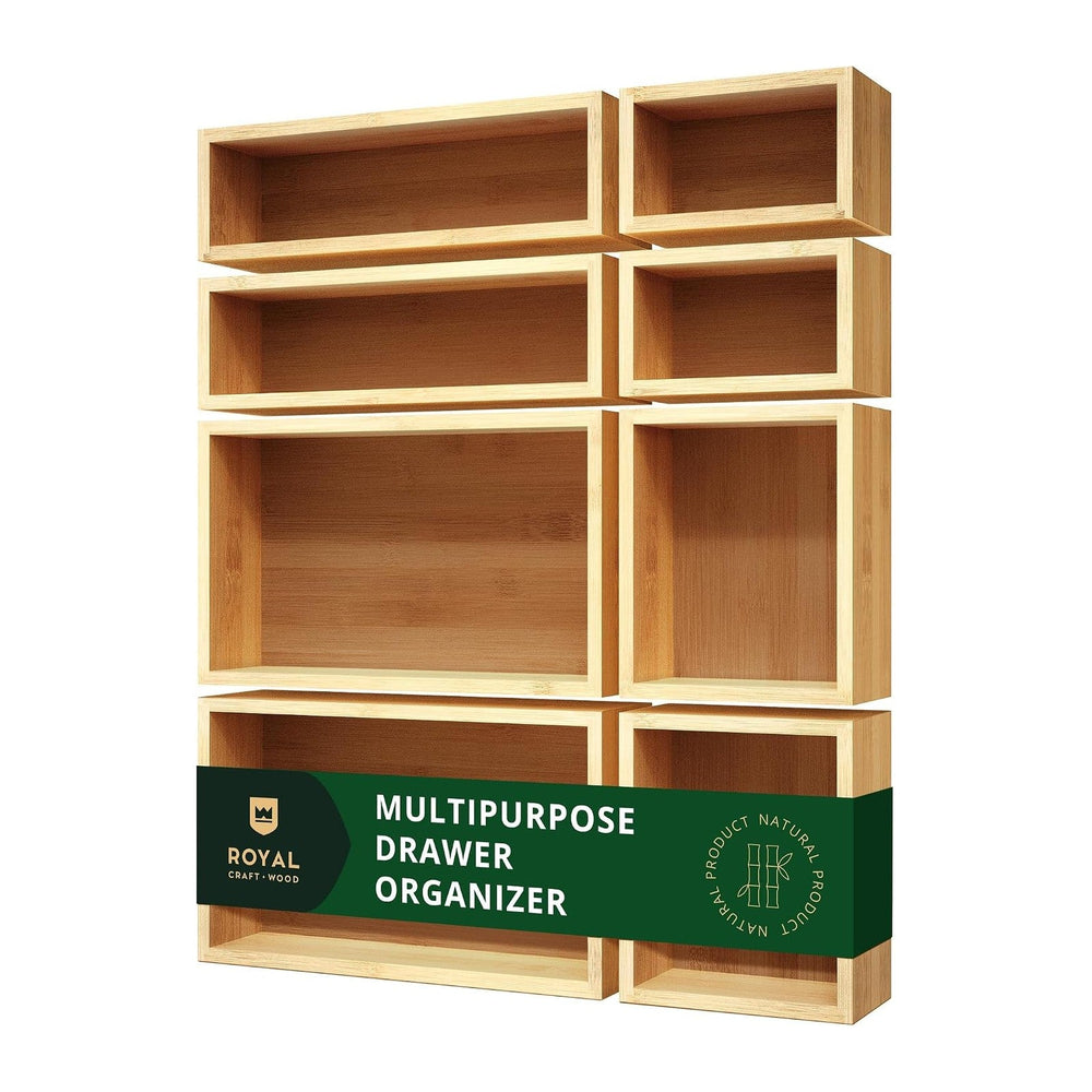 ROYAL CRAFT WOOD Bamboo Jewelry Organizer Box & Chests Set
