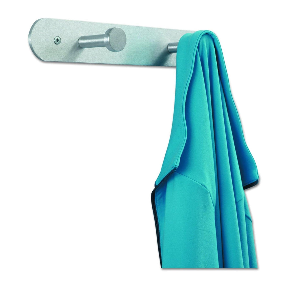Safco Nail Head Wall Coat Rack - Durable Metal Satin Aluminum Hooks - Easy In...
