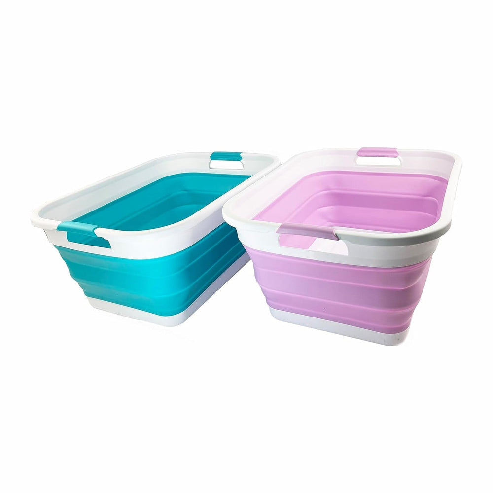 SAMMART 41L (10.8 gallon) Collapsible Plastic Laundry Basket - Foldable Pop U...