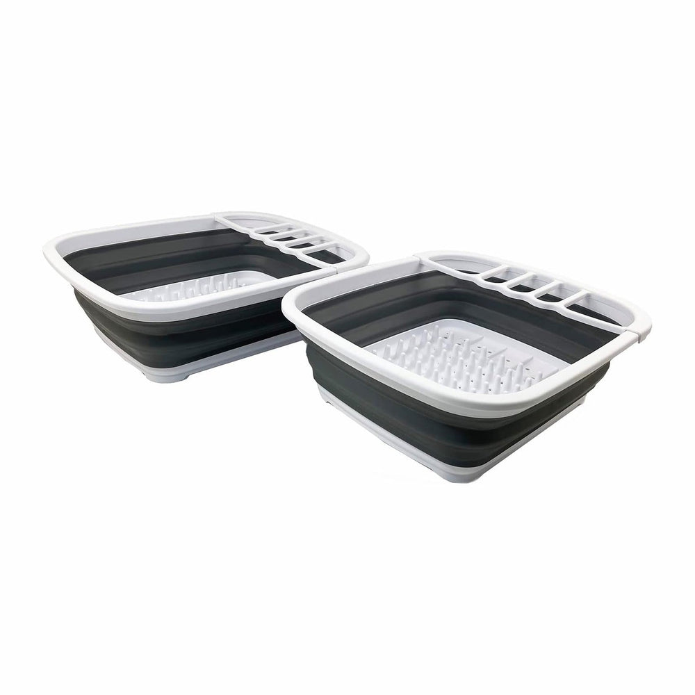 SAMMART 8L (2.11Gallons) Collapsible Dish Drainer - Foldable Drying Rack - Po...