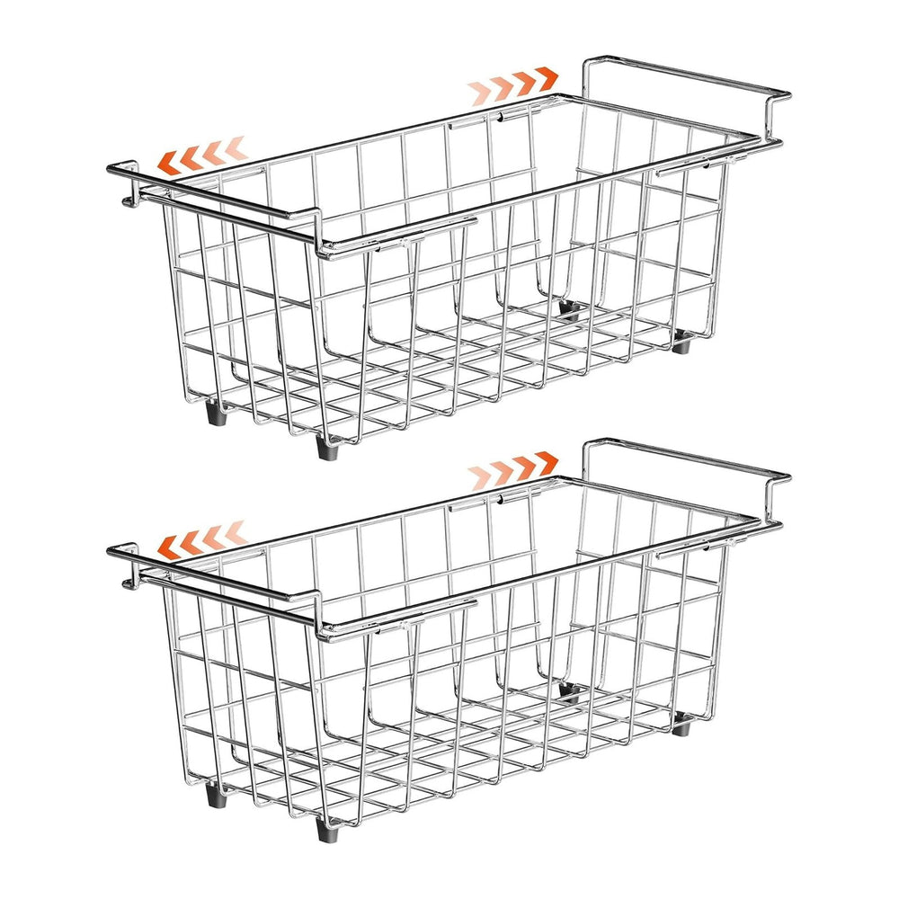 SANNO Chest Freezer Baskets, Stainless Steel Storage Organizer Bins with Stur...