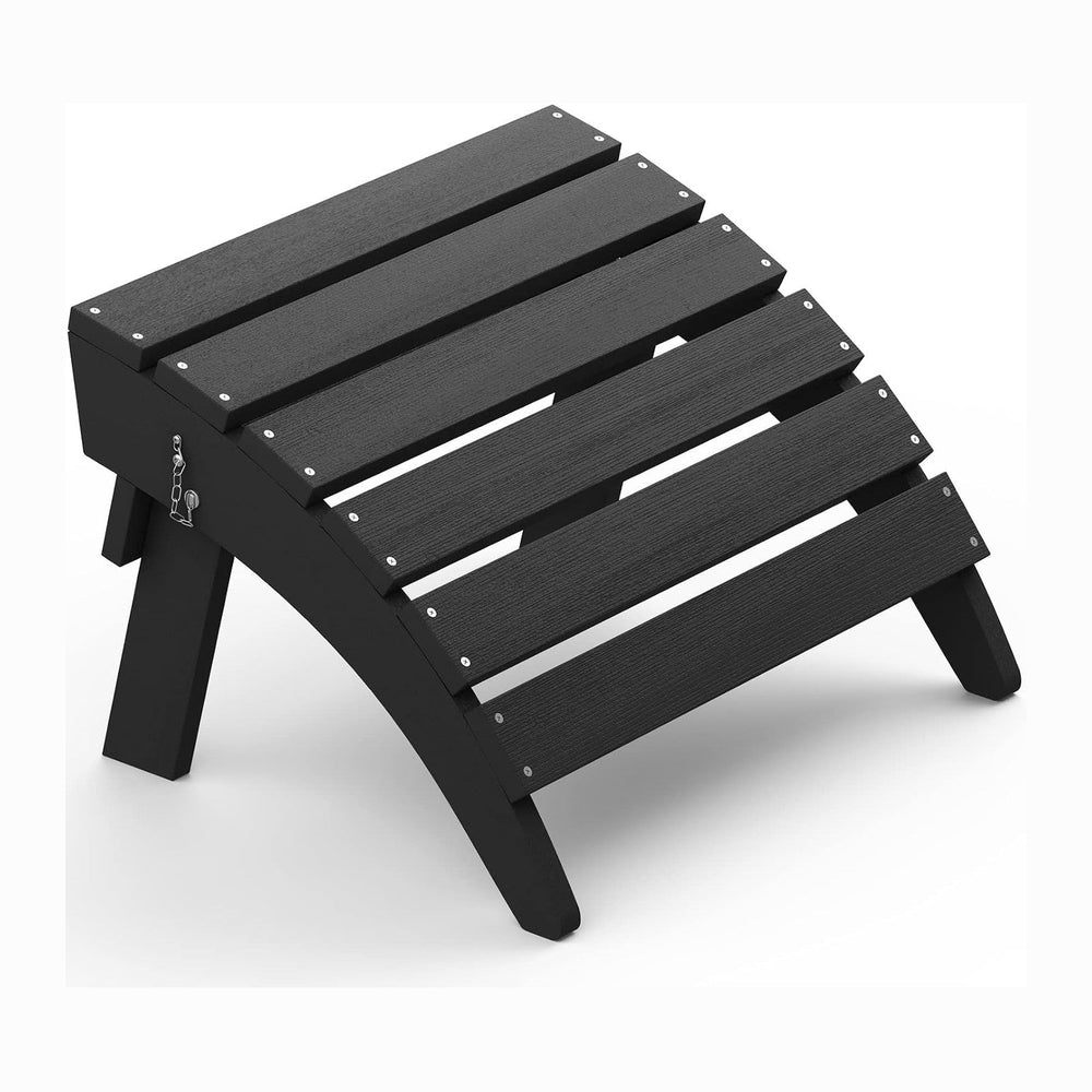 SERWALL Folding Adirondack Ottoman, No-Assembly Outdoor Footrest, All Weather...