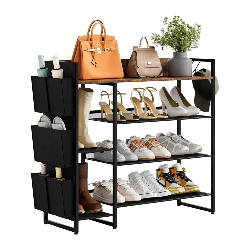 Shoe Racks Bench,Shoe Organizer with Bench for Closet- Free Standing Boot and...