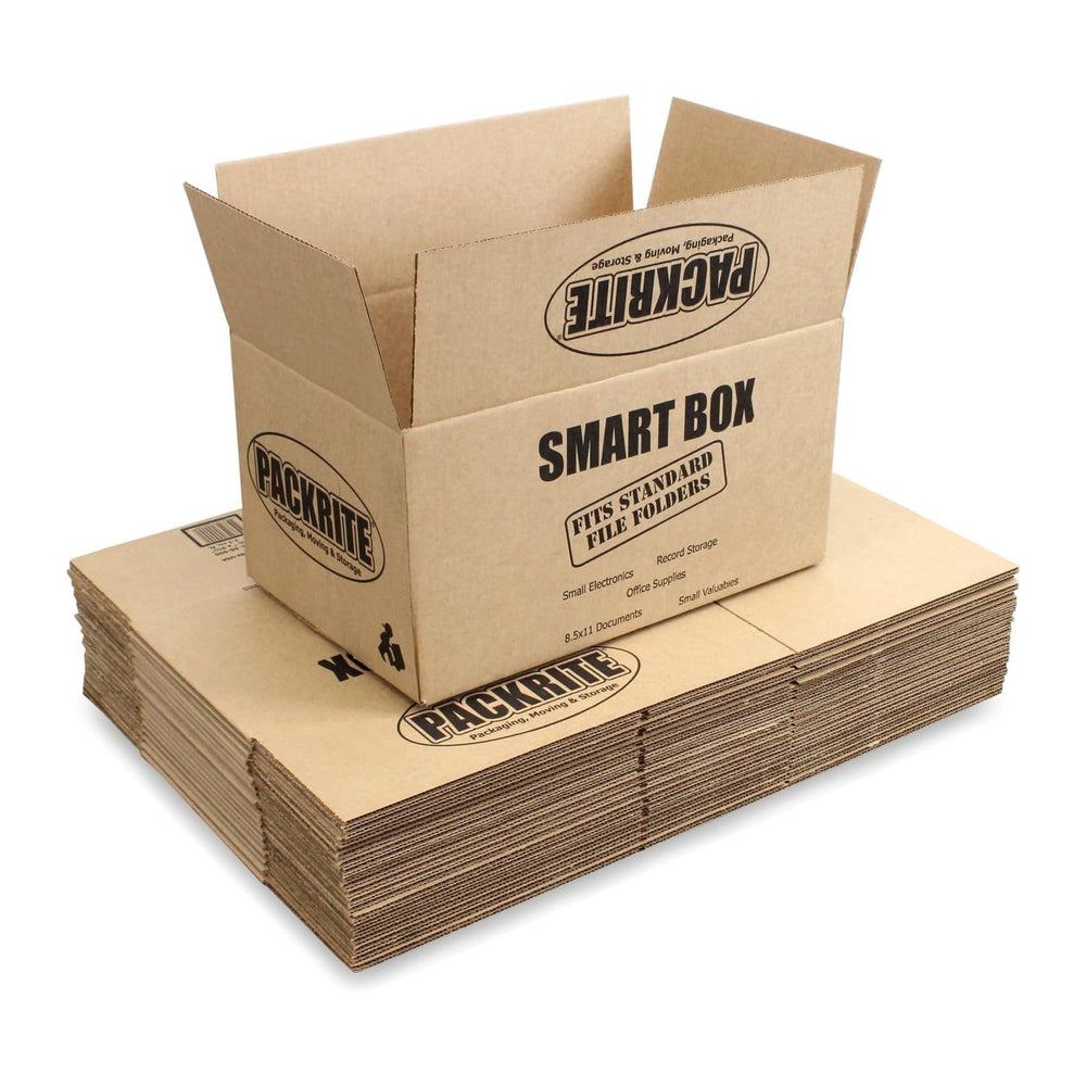Smart Boxes, with Handles, Small Moving Boxes for Books Document Storage Pack...