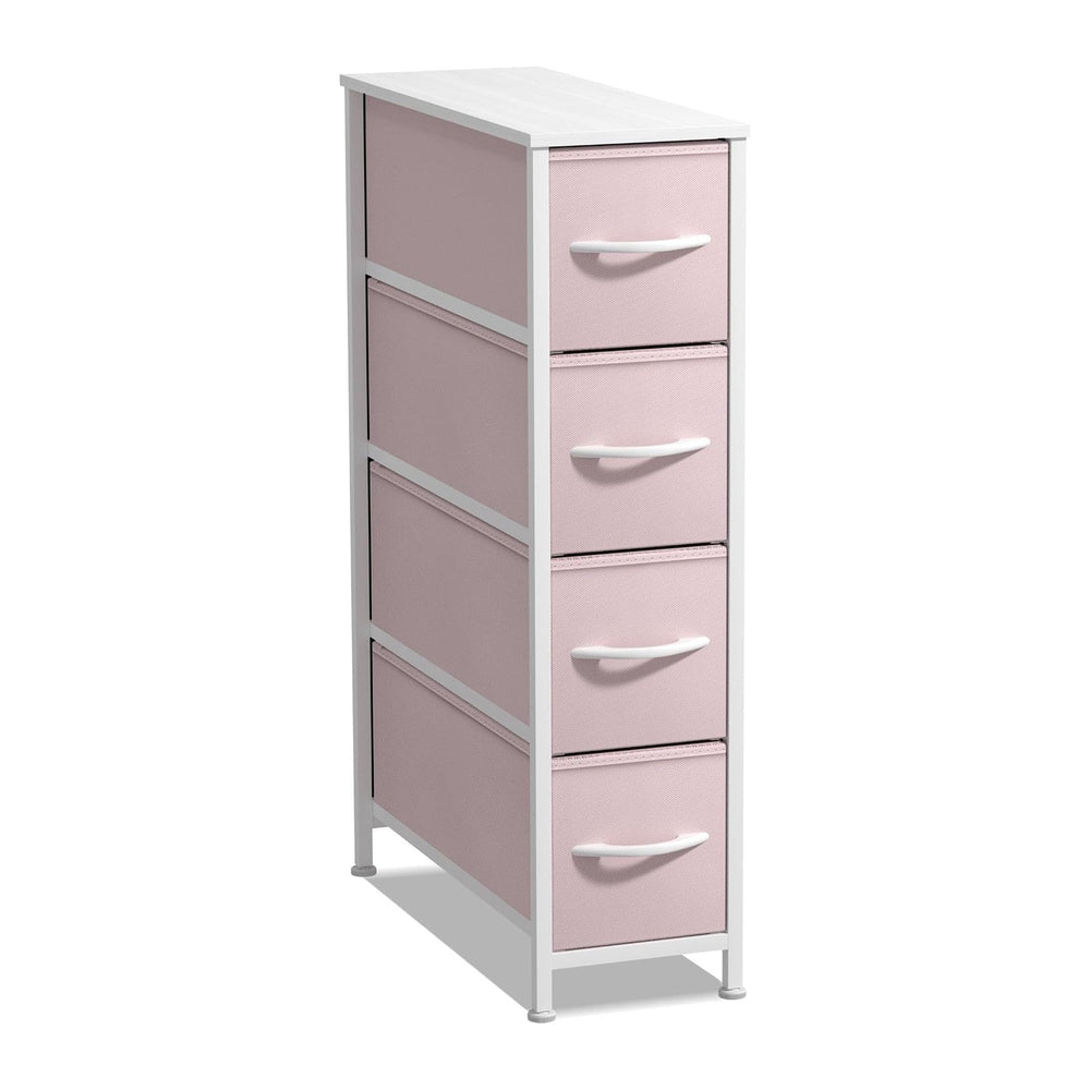 Sorbus 4-Drawer Narrow Dresser for Bedroom (Pink)