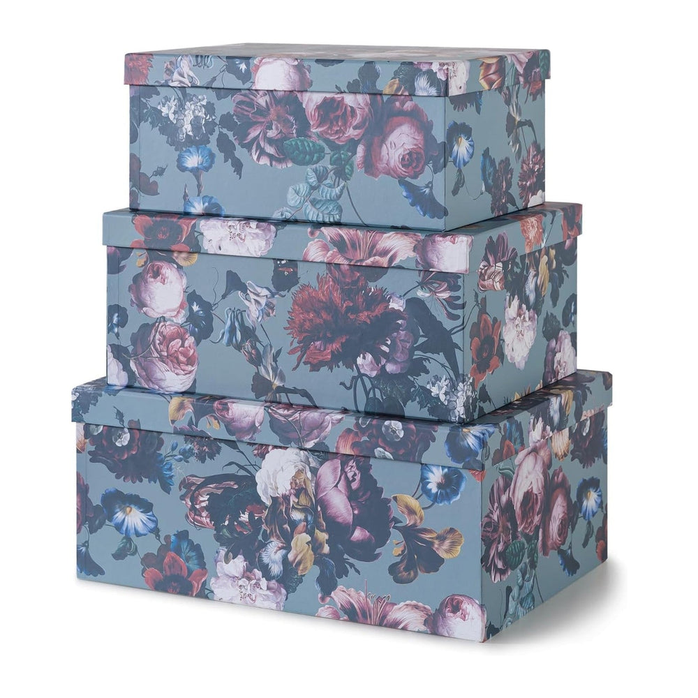 Soul & Lane - Elegance in Bloom Decorative Boxes with Lids, Set of 3