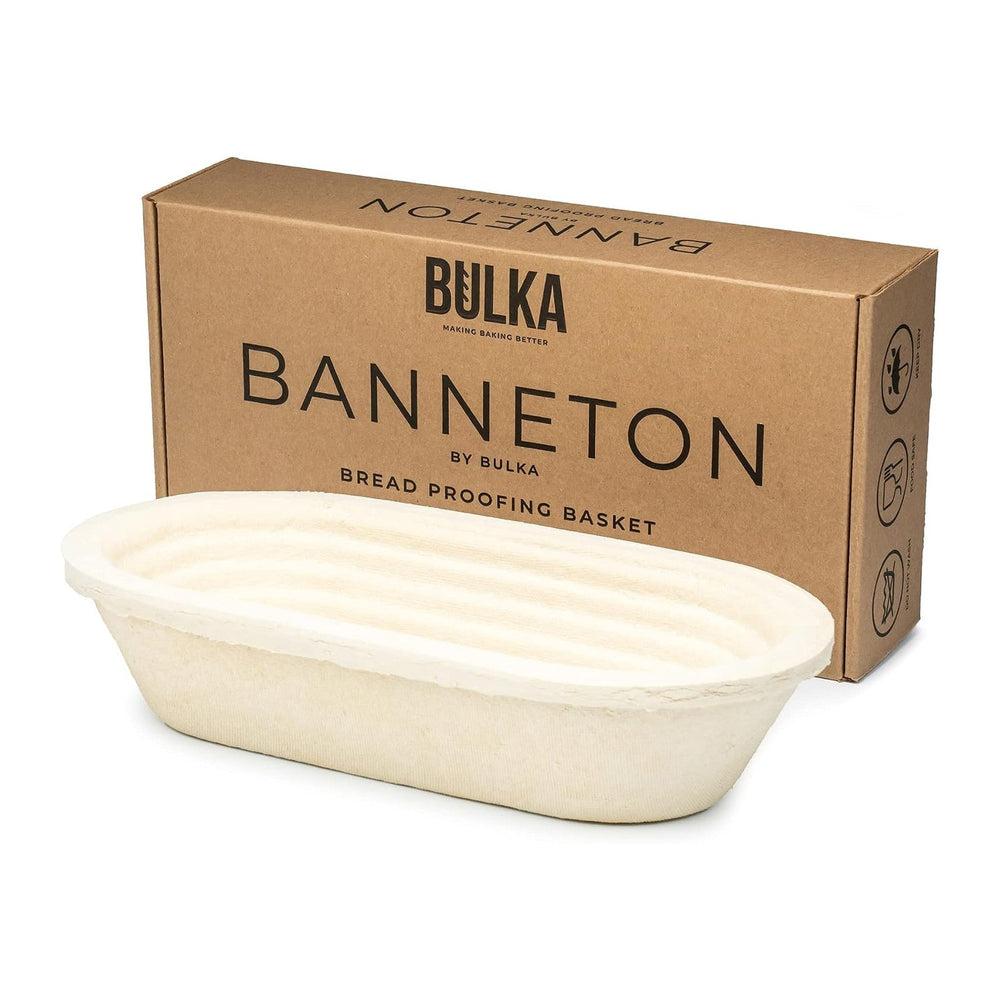 Sourdough Banneton Bread Proofing Basket 11.4" Oval Groove 750g | 11.4 x...