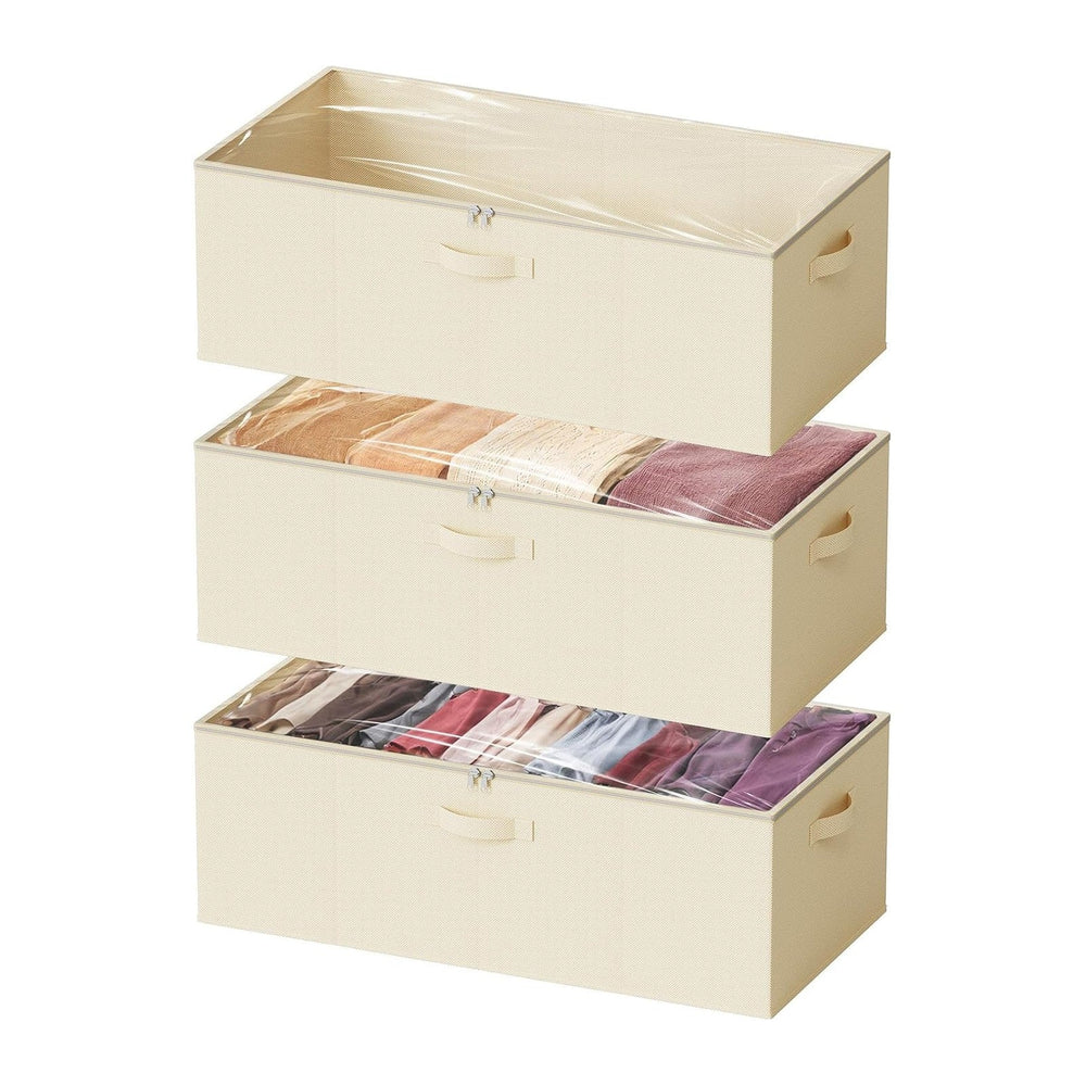 SpaceAid 3 Pack 10" High Under Bed Storage Containers, Large Underbed St...