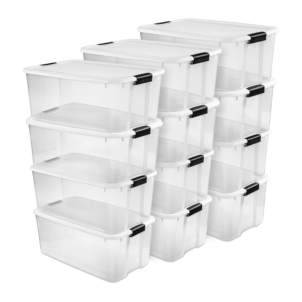 Sterilite 12-Pack Ultra Latching Box, Storage Bins