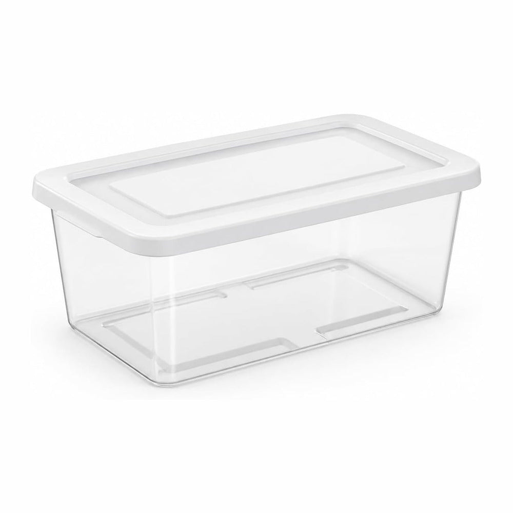 Sterilite 6 Quart Clear Storage Bins with Lids, 18-Pack Plastic Storage Conta...