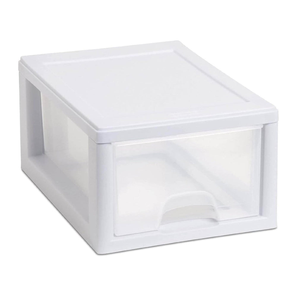 Sterilite Stacking Drawer Storage Organizer for Clothes, 6 Quart, 12-Pack