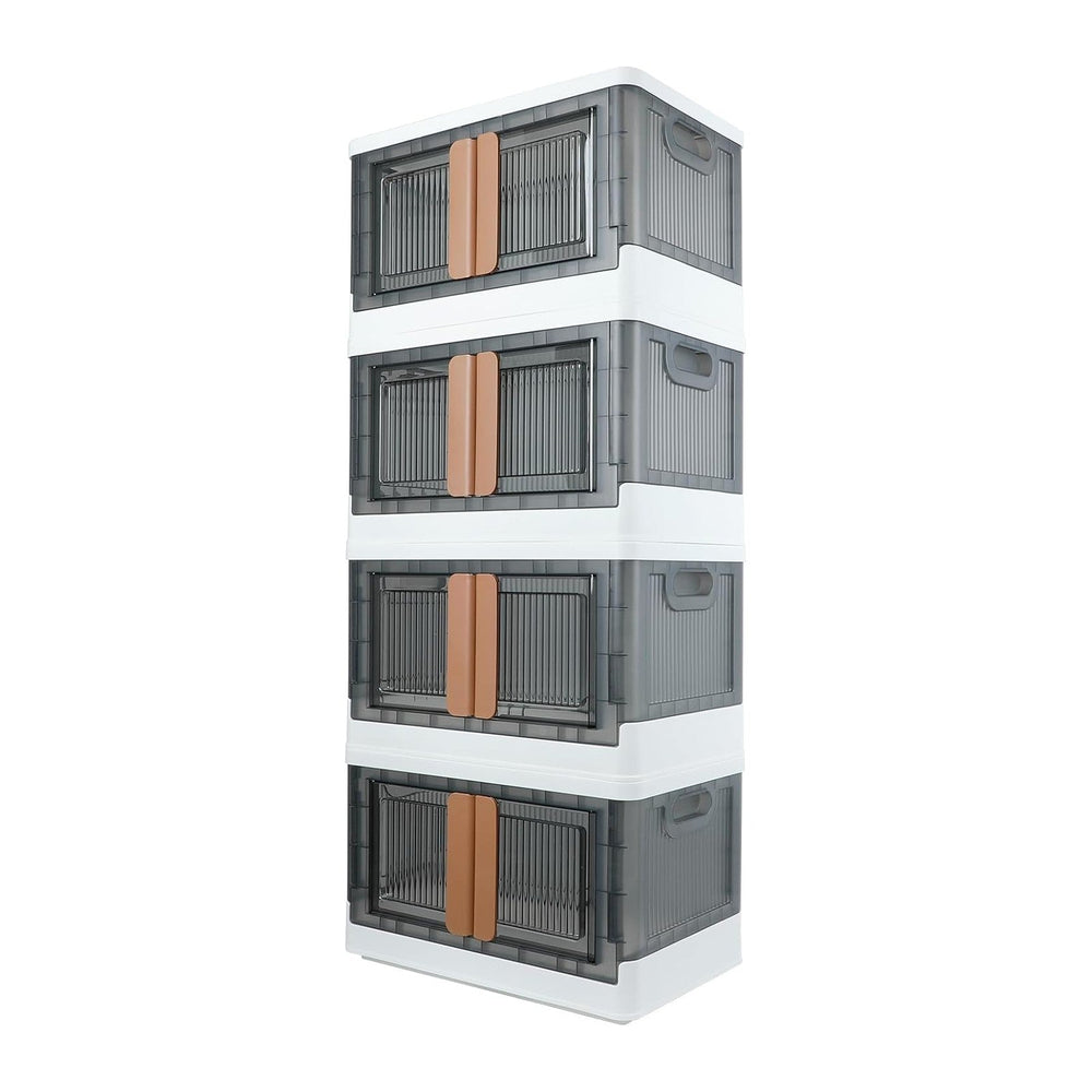 Storage Box, Plastic Cabinet, 8.4 Gallon (32L) Capacity (Each One), 4 Packs, ...