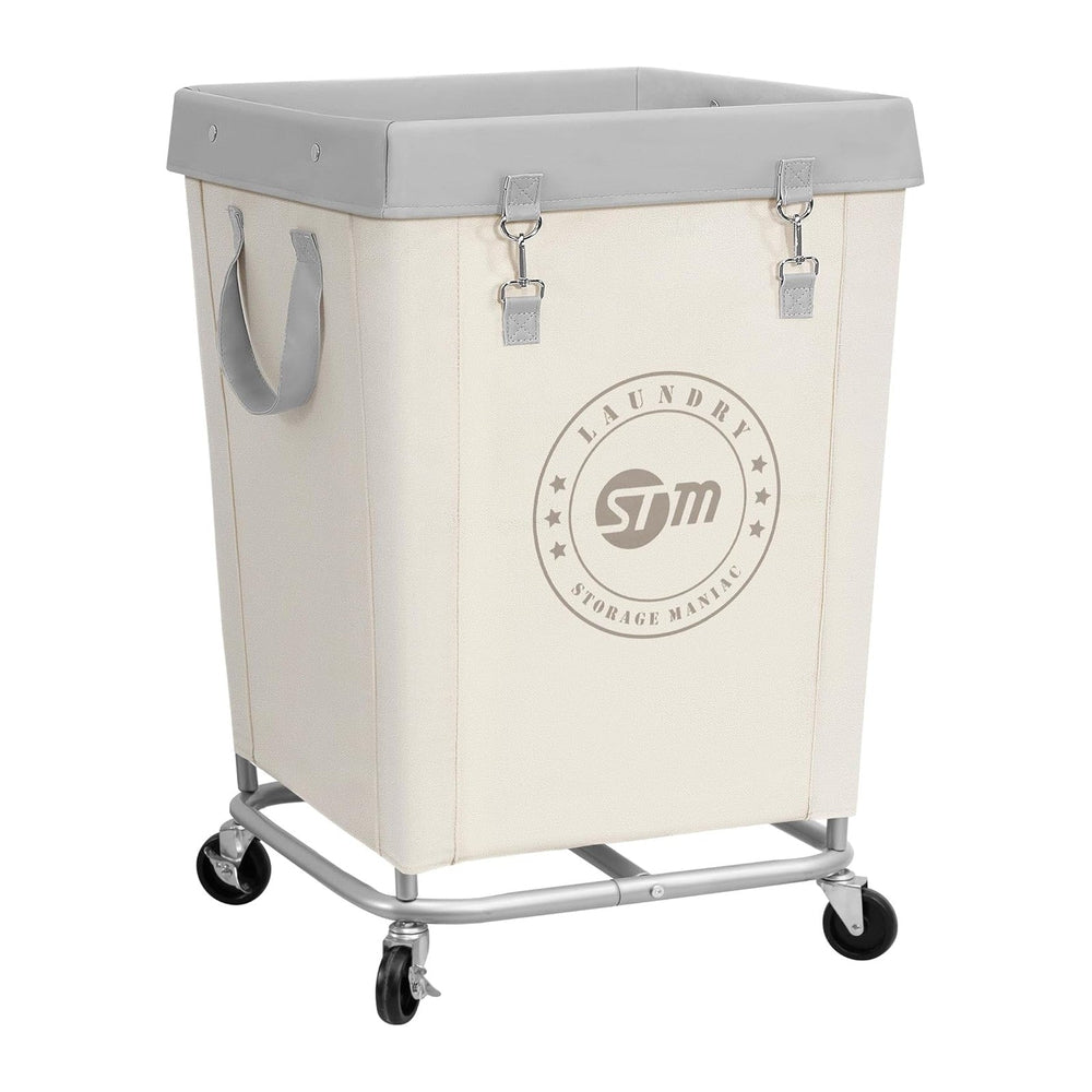 STORAGE MANIAC Commercial Laundry Hamper with Heavy Duty Steel Frame, 160 L I...