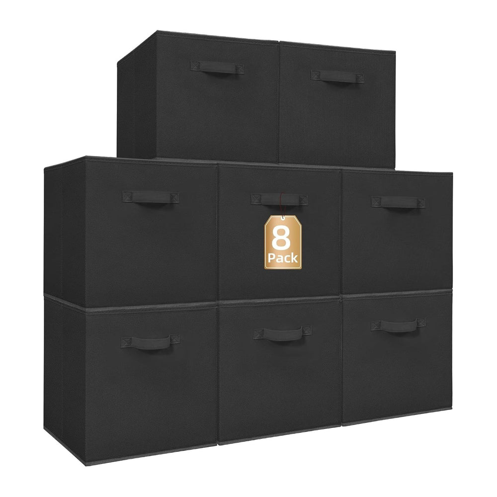 STORAGE MANIAC Storage Cubes, 13 Inch 8 Pack Collapsible Fabric Shelf Bins