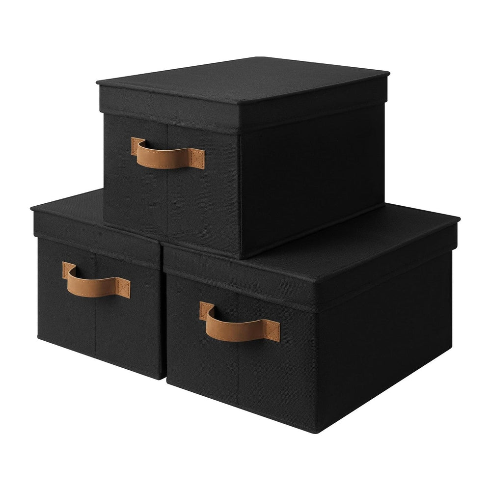 StorageWorks Fabric Storage Bins with Lids, Closet Storage Bins