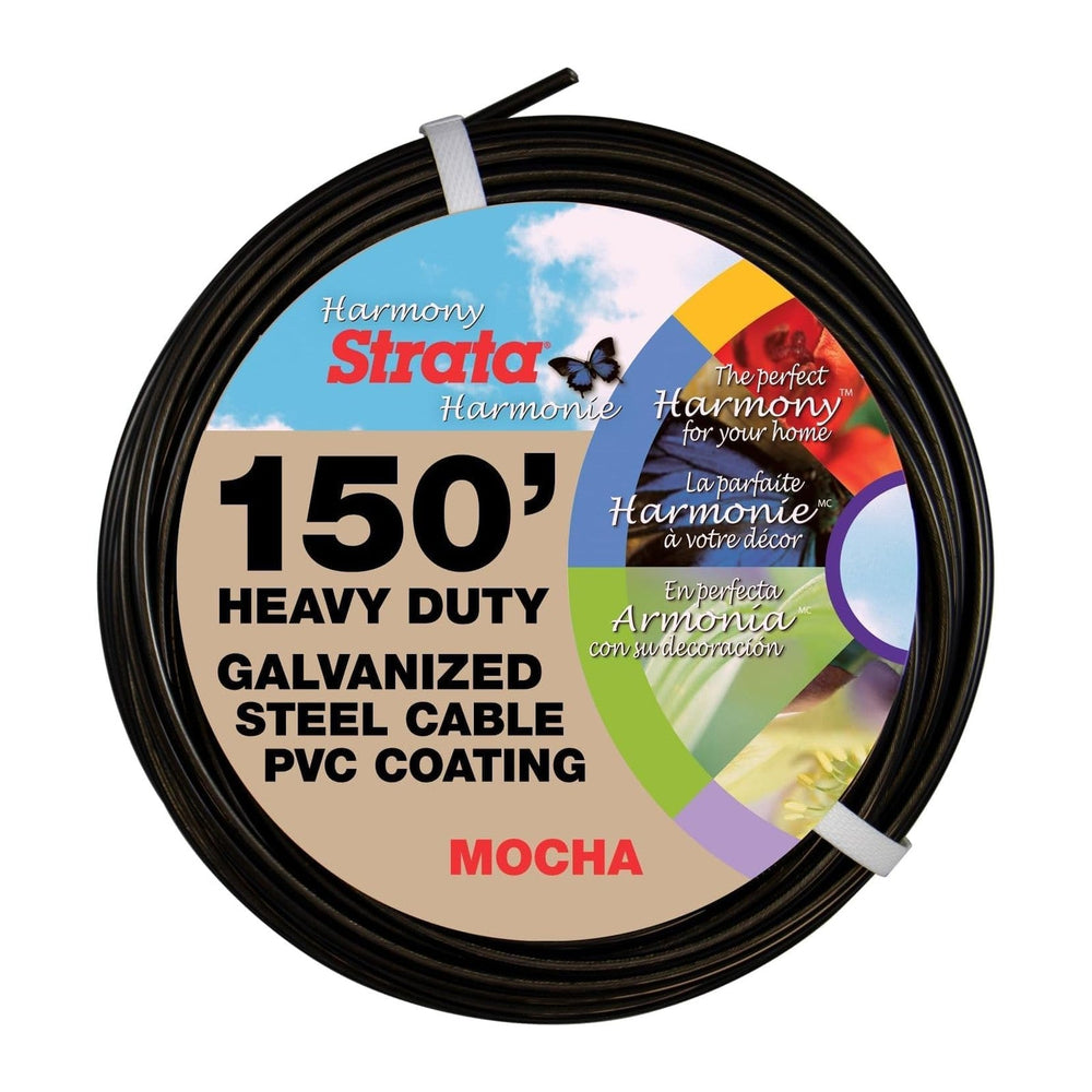 Strata 150 Feet Clothesline Outdoor Heavy Duty Galvanized Wire Steel Cable, M...