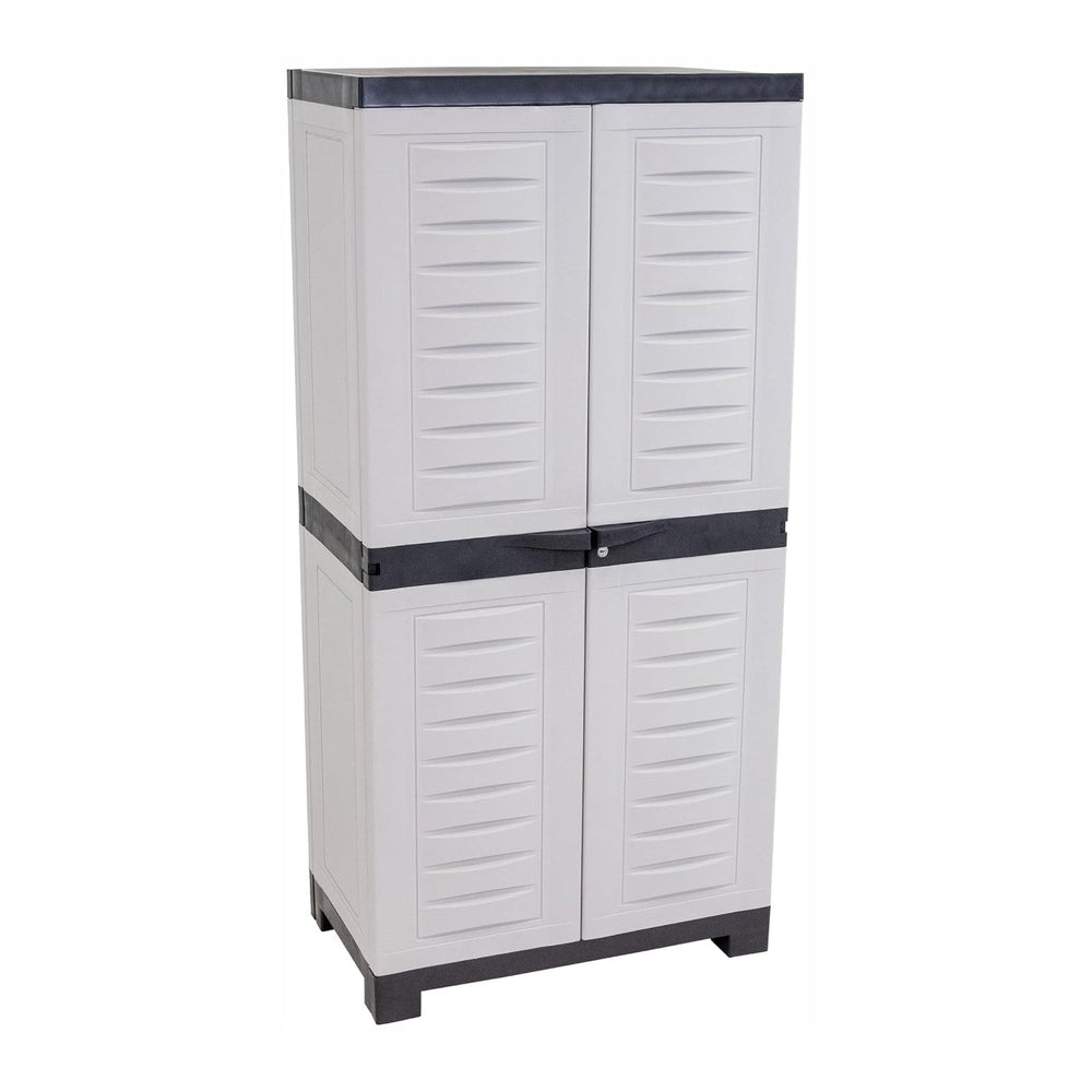 Sunnydaze 48" Garage Storage Cabinet with Locking Doors & Shelves, Gray