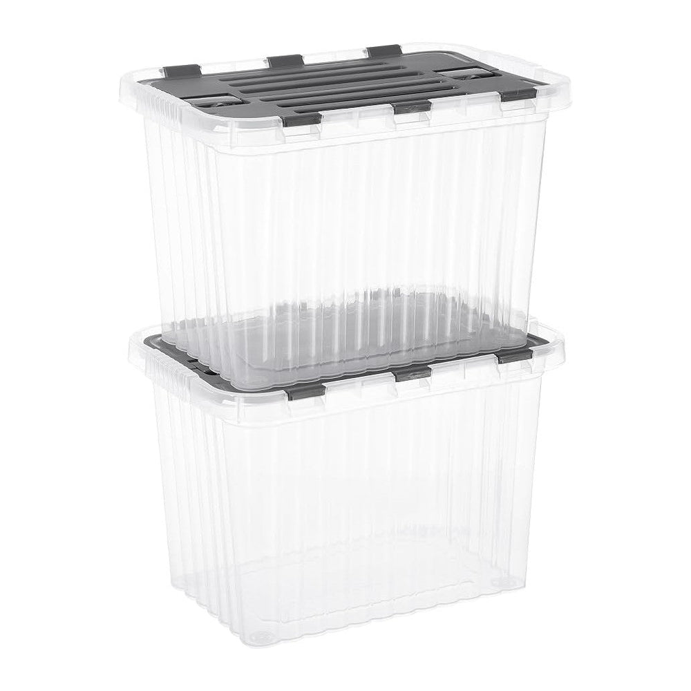 Superio Storage Bins with Lids, Stackable Totes, BPA Free, Odor Free, Organiz...