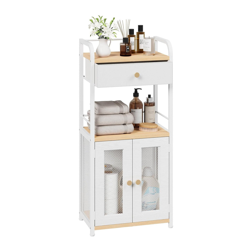 SWTYMIKI 14.57"x32.28" Bathroom Storage Cabinet – Freestanding Stor...