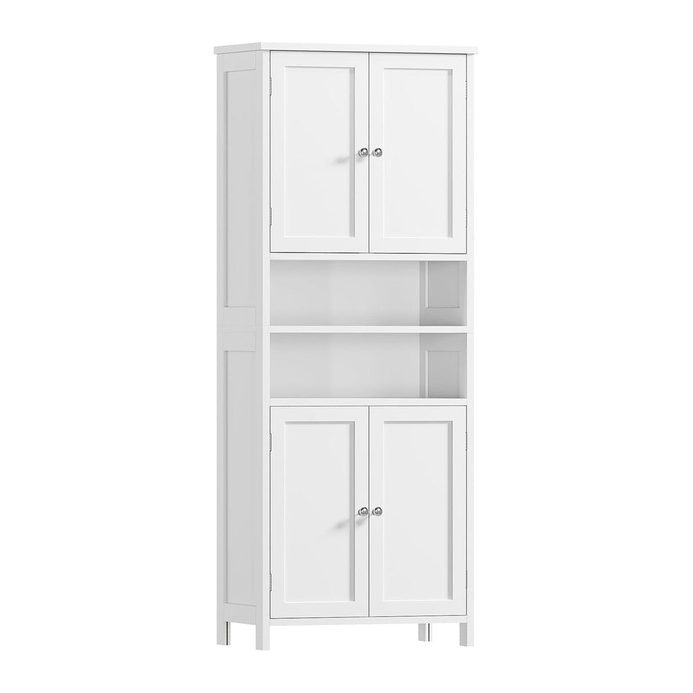 TEENFON 66.9" H Tall Bathroom Storage Cabinet with 4 Doors & 2 Open ...