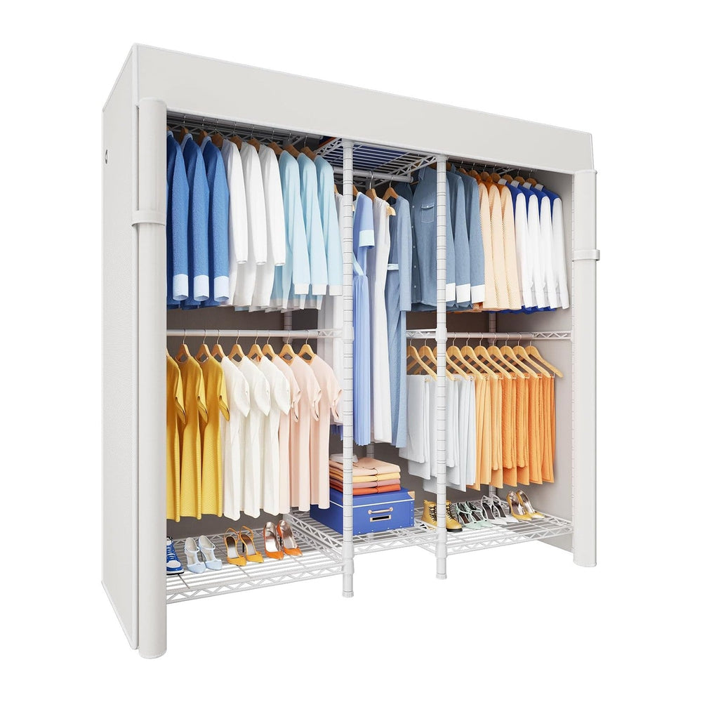 Ulif E12C Heavy Duty Closet Organizer System,Freestanding Clothing Rack, Adju...