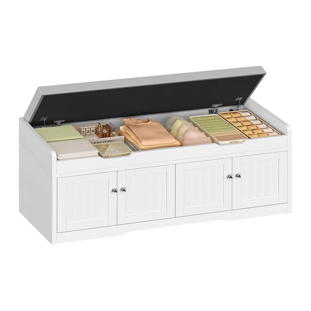 usikey 3-Tier Storage Bench, 47.2" Wide Shoe Bench with Lift Top Storage...