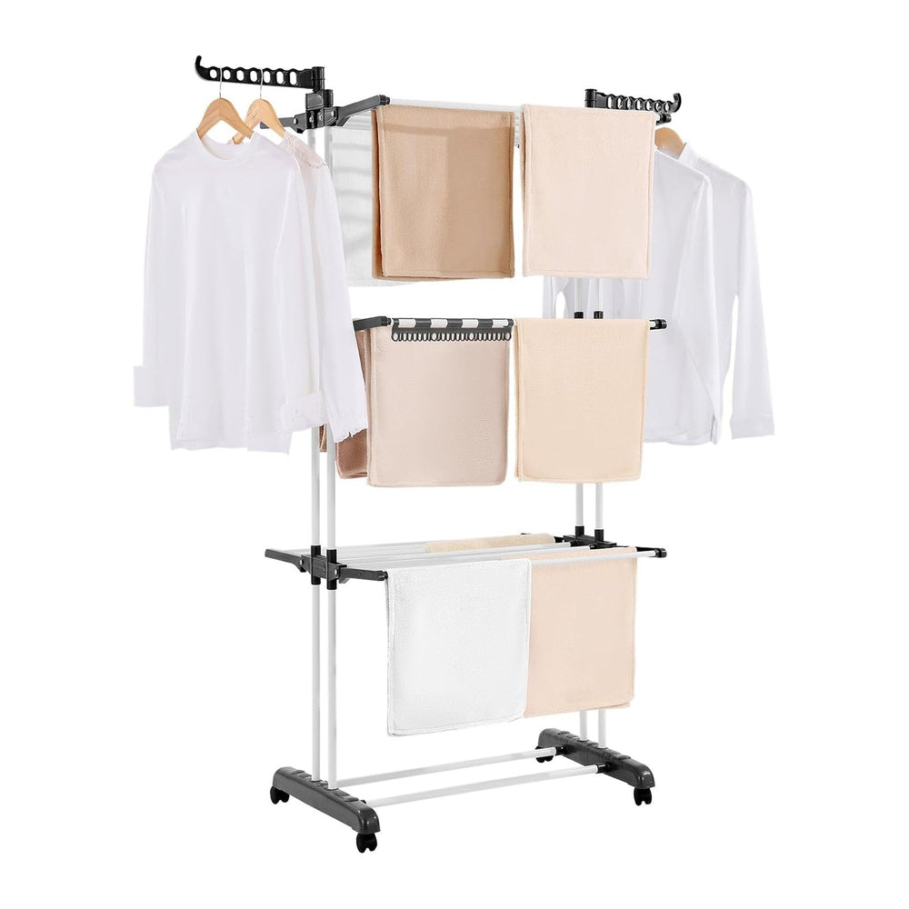 VEVOR Clothes Drying Rack, 4-Tier Foldable Laundry Dryer Rack, Metal Drying R...