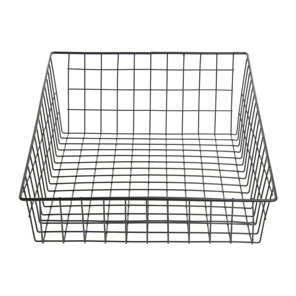 WIRECRAFT MANUFACTURING COMPANY Bagel Basket Rectangular Black Wire - 14"...