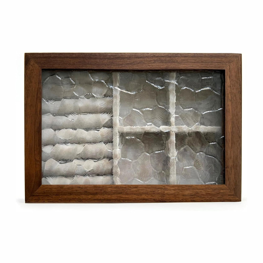 Wooden Jewelry Box with Glass Lid, Multi-Compartment Jewelry Display Case, Li...