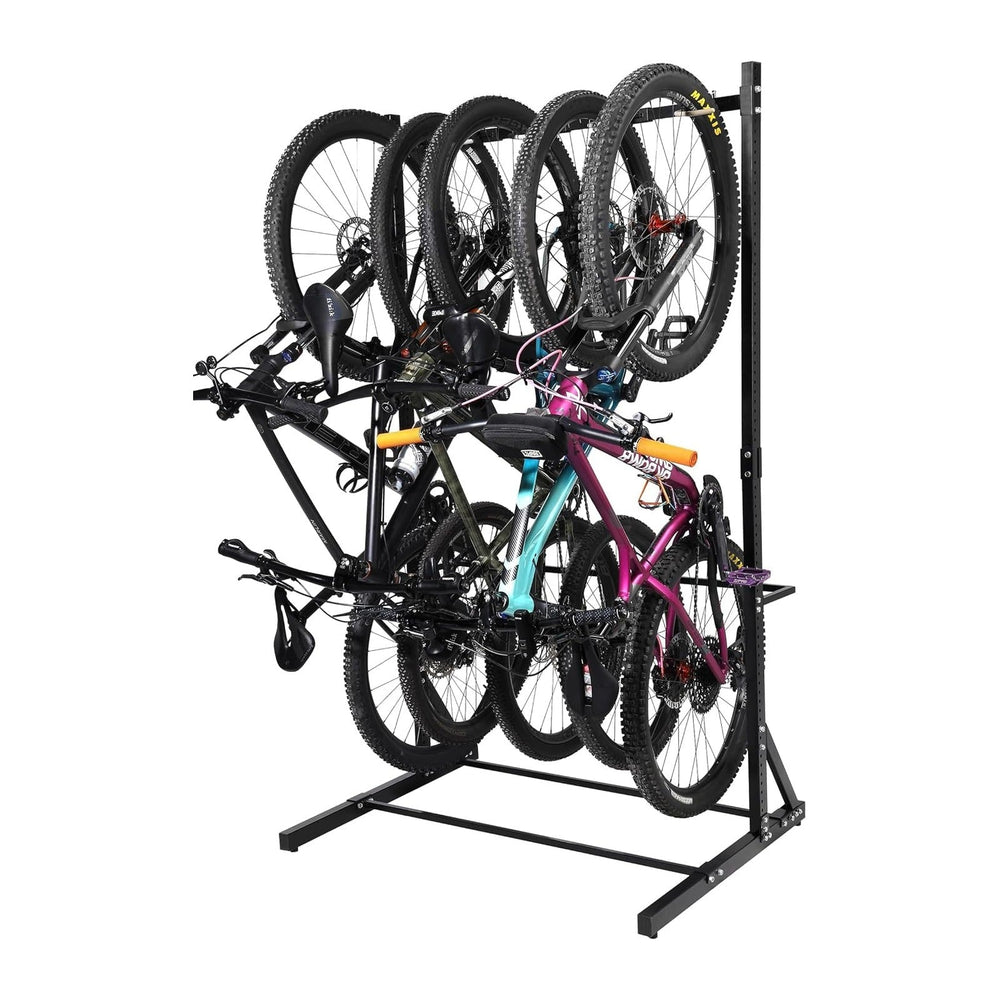 Yes4All Freestanding Bike Storage Rack, 300 Lbs 5 Levels Sturdy Steel Vertica...