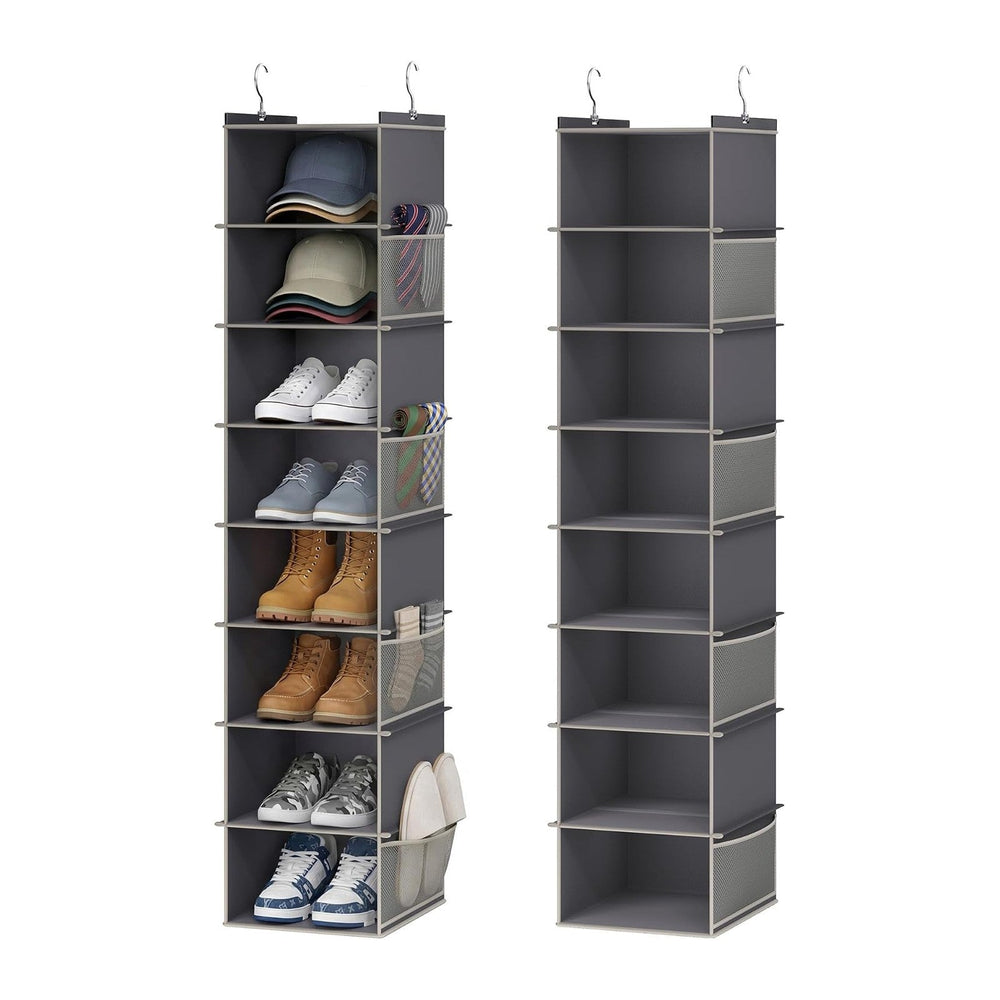 YOUDENOVA Upgraded Extra Wide Hanging Shoe Organizer for Closet, 8-Shelf Stor...