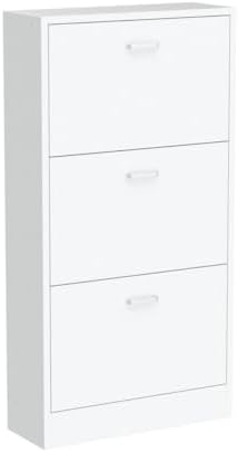 AGOTENI Shoe Cabinet with 3 Flip Drawers, Shoe Storage Organizer with 2-Tier ...