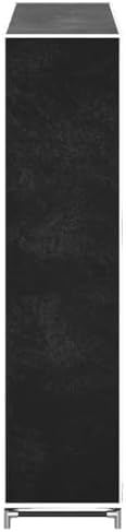 vidaXL Fabric Shoe Cabinet with Cover 45" x 11" x 43" Black