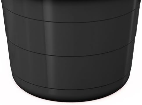 Life Story 8 Pack Flexible Plastic Storage Bucket Container, 17 Gal, Black
