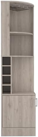 Corner Bar Cabinet,71" Tall Farmhouse Wine Bar Cabinet w/Wine Rack &...