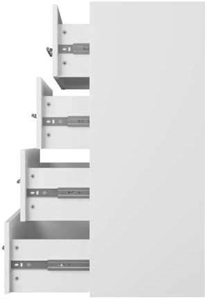 ROOMTEC Modular Closet System, 25.5" 4 Drawer Shelf Closet Tower Wall-Mo...