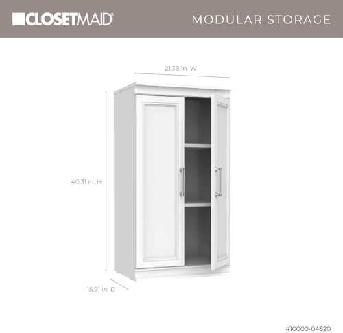 ClosetMaid Modular Storage 21.38-inch W 3-Shelf Storage Cabinet with Doors, W...