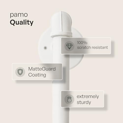 pamo Industrial Clothing Rack Wall Mounted White – 41" W × 87" H, 4...