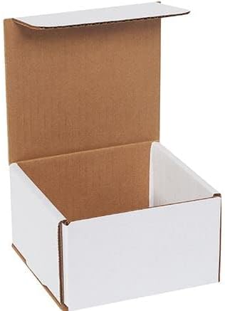 Secure Seal Shipping Boxes - 5x5x3" Mailers - White Foldable Corrugated ...